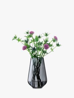 LSA International Lantern Vase, H28cm, Zinc Lustre - view 2, Zinc Lustre