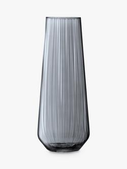 LSA International Lantern Vase, H36cm, Zinc Lustre, Zinc Lustre