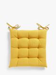 John Lewis Plain Seat Pad, Ochre