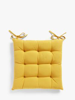 John Lewis Plain Seat Pad, Ochre