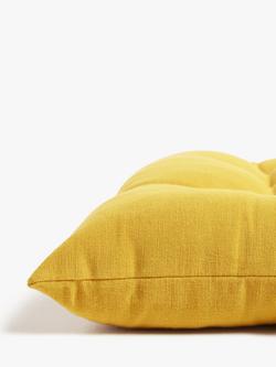 John Lewis Plain Seat Pad - view 2, Ochre