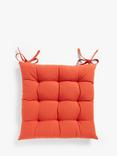 John Lewis Plain Seat Pad, Paprika