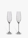 Dartington Crystal Glitz Champagne Flutes, 210ml, Set of 2