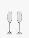 Dartington Crystal Glitz Champagne Flutes, 210ml, Set of 2