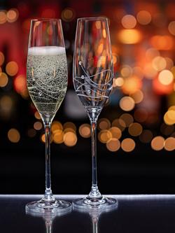 Dartington Crystal Glitz Champagne Flutes, 210ml, Set of 2 - view 2, Clear