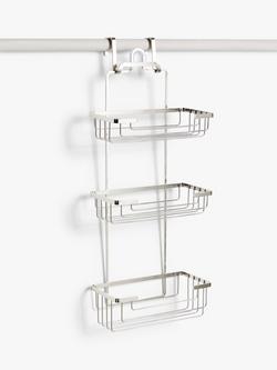 John Lewis Three Tier Shower Caddy, Silver