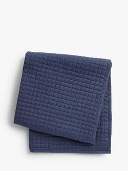 John Lewis Jersey Bedspread, Navy