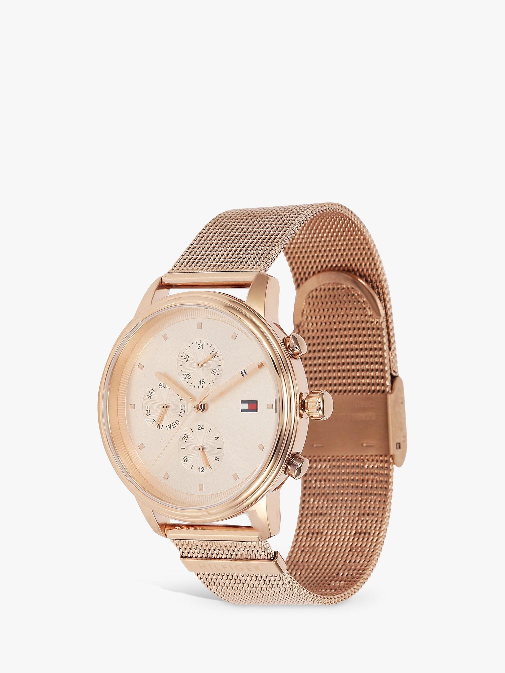 Tommy Hilfiger 1781907 Women's Chronograph Mesh Bracelet Strap Watch ...