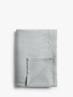 John Lewis Washed Waffle Bedspread, Grey