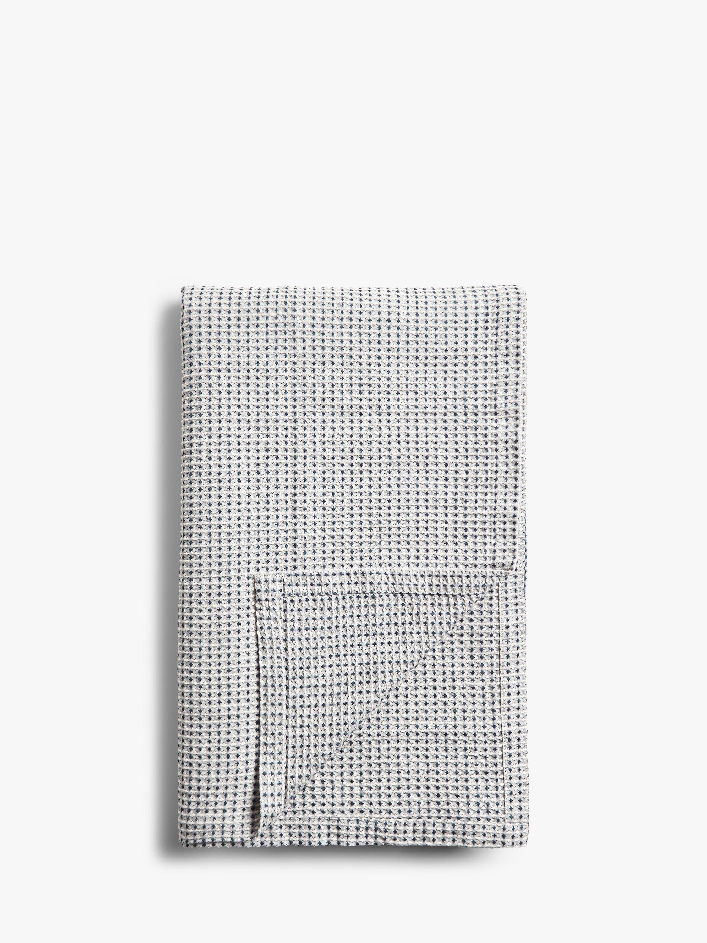 John Lewis Linen Mix Waffle Bedspread, Navy