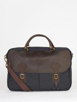 Barbour Waxed Cotton Briefcase, Navy, Navy