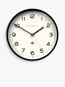 Newgate Clocks Echo Number Three Analogue Wall Clock, 37cm, Black