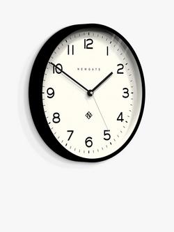 Newgate Clocks Echo Number Three Analogue Wall Clock, 37cm - view 2, Black