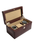 Dulwich Designs Windsor Leather 3 Piece Watch Box, Brown