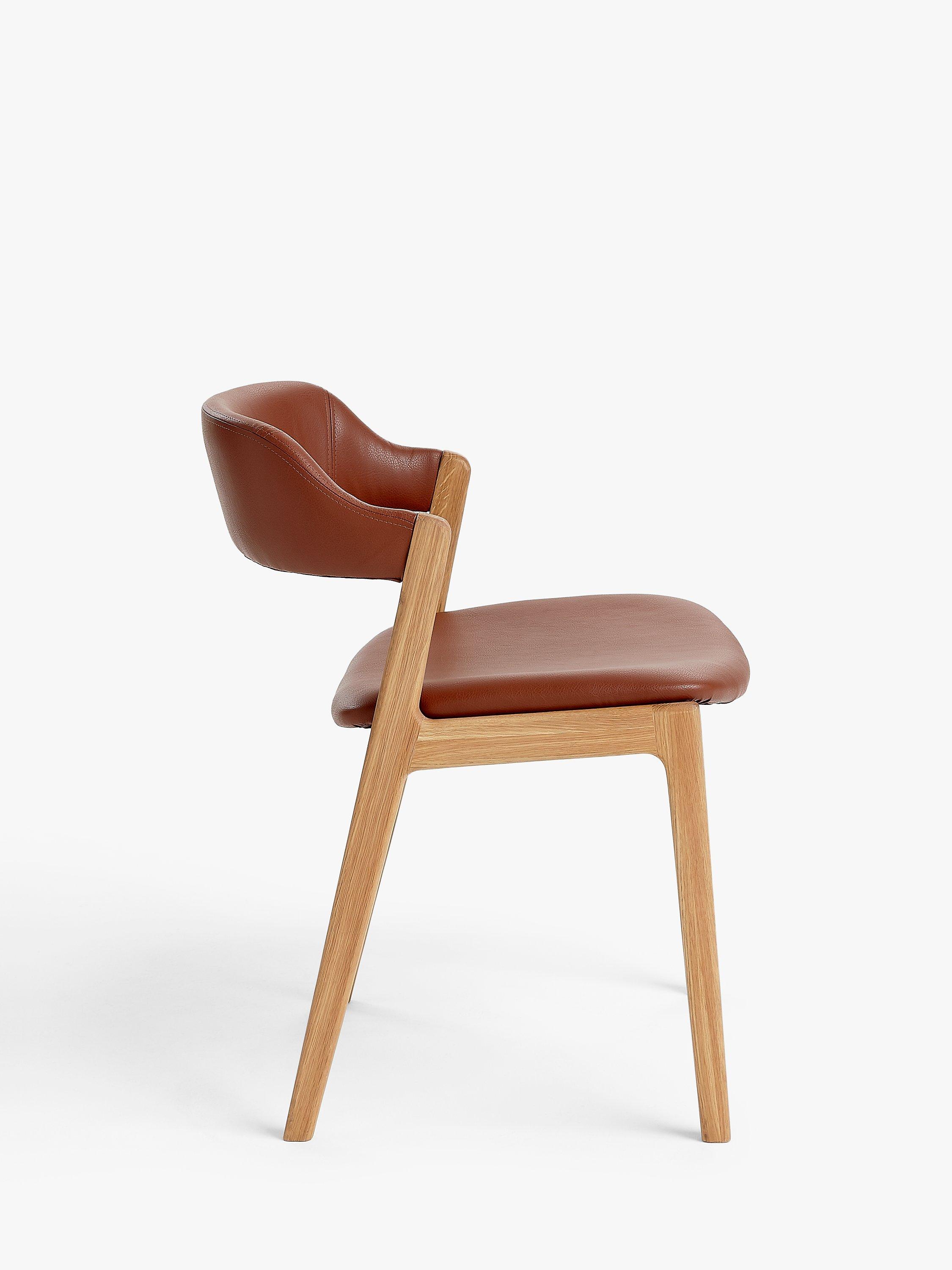 John Lewis Santino Dining Chair White Oil Cognac