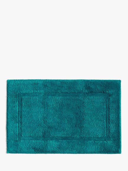 John Lewis Micro-Fresh Deep Pile Bath Mat, Dark Teal