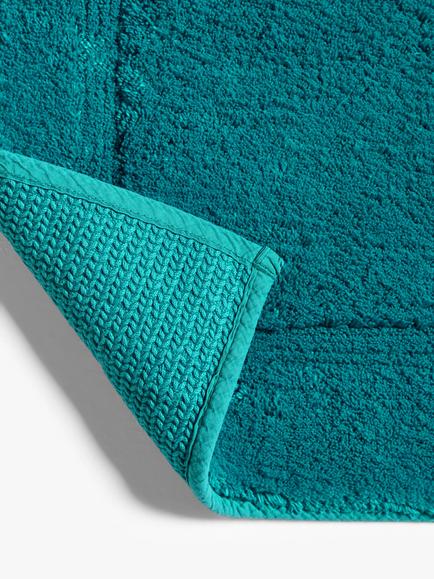 John Lewis Micro-Fresh Deep Pile Bath Mat - view 2, Dark Teal