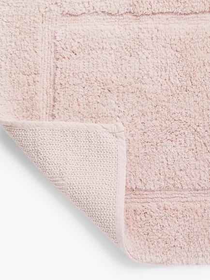 John Lewis Micro-Fresh Deep Pile Bath Mat - view 2, Pale Pink