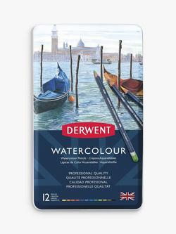 Derwent Watercolour Pencils Tin, Set of 12, Multi