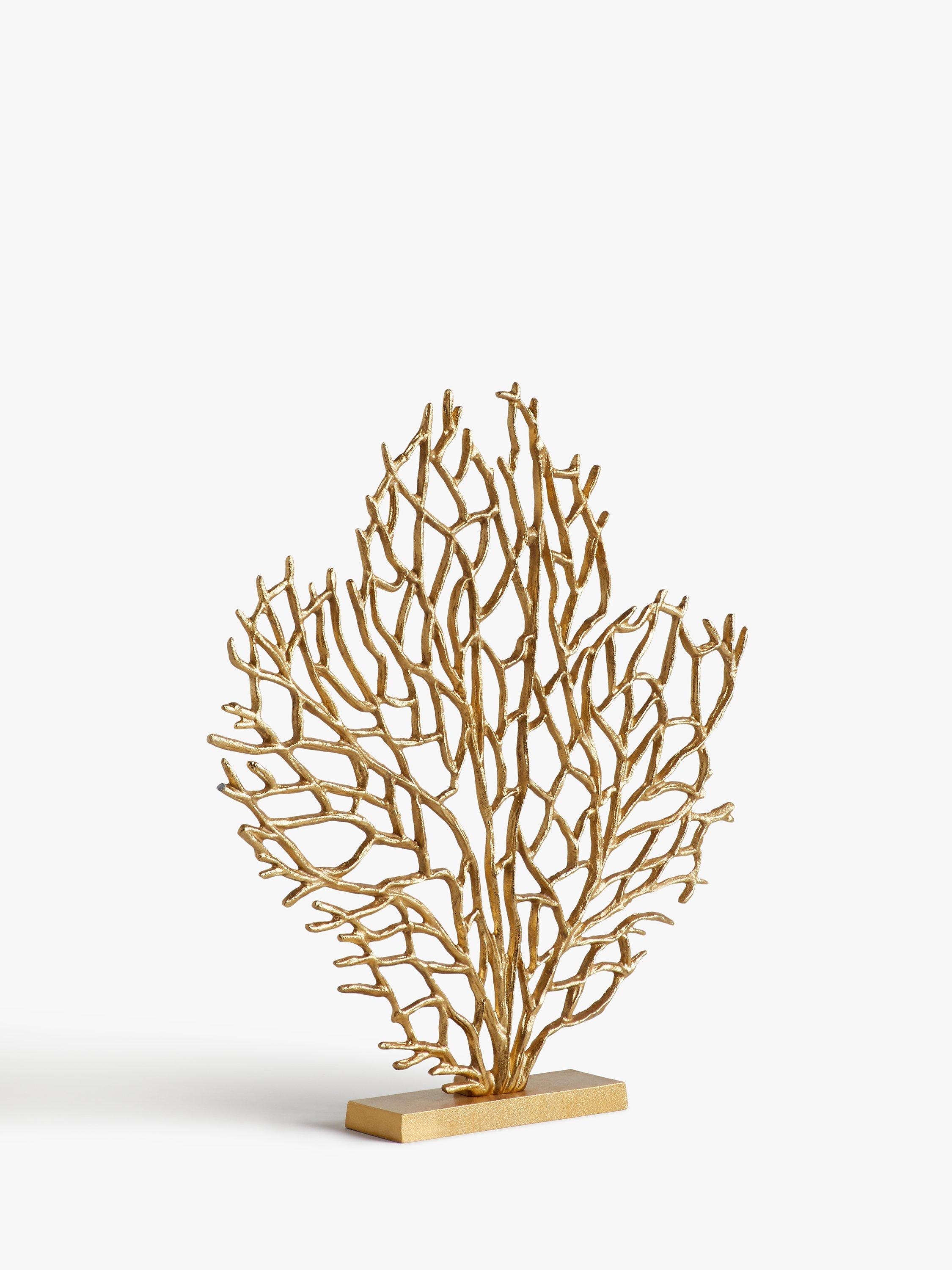 John Lewis Medium Coral Sculpture, H53cm, Gold