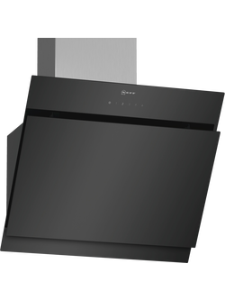 Neff N50 D65IHM1S0B Wall Chimney Hood, 59cm Wide, Black, 
