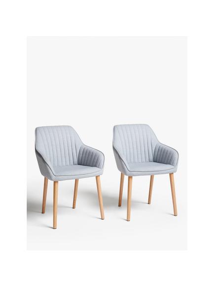 John Lewis Toronto Dining Armchairs, Set of 2, Grey