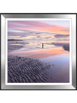 John Lewis Jim Robertson 'Lilac Beach' Embellished Framed Print, 83.5 x 83.5cm, Multi