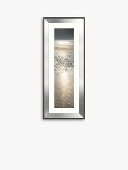 John Lewis Mike Shepherd 'Shimmering Light I Embellished Framed Print & Mount, 100.5 x 40.5cm, Silver