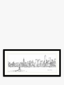 John Lewis Catherine Stephenson New York Framed Print & Mount, 49.5 x 104.5cm, Grey