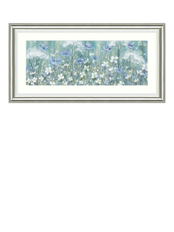 John Lewis Catherine Stephenson 'Lavender Daisy Meadow' Framed Print & Mount, 55.5 x 110.5cm, Blue