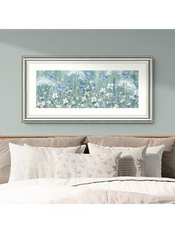John Lewis Catherine Stephenson 'Lavender Daisy Meadow' Framed Print & Mount, 55.5 x 110.5cm - view 2, Blue
