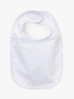 John Lewis ANYDAY Cotton Bibs, Pack of 5, White, White