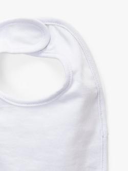 John Lewis ANYDAY Cotton Bibs, Pack of 5, White - view 2, White