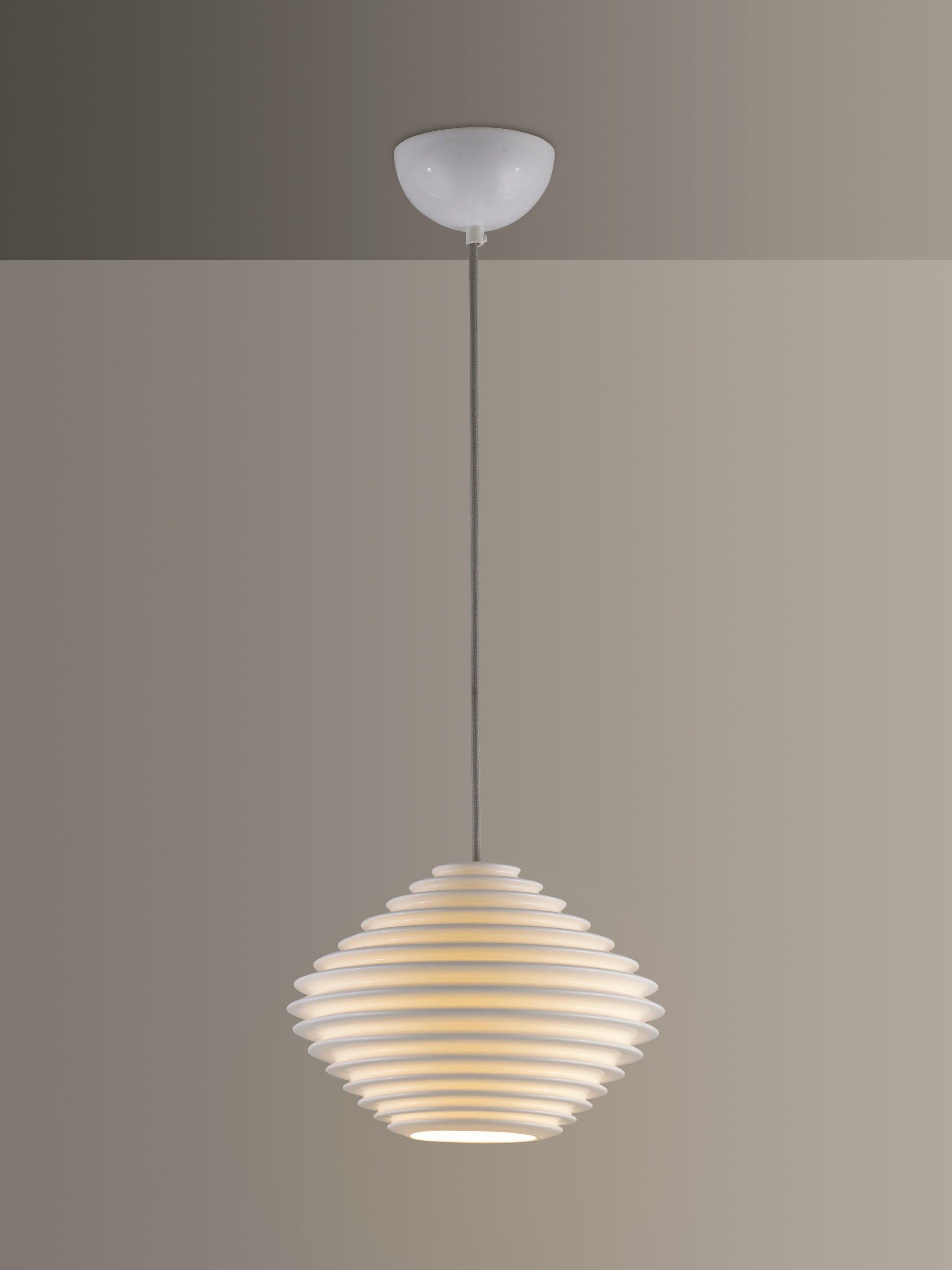 Original BTC Fin Horizontal Bone China Ceiling Light, White