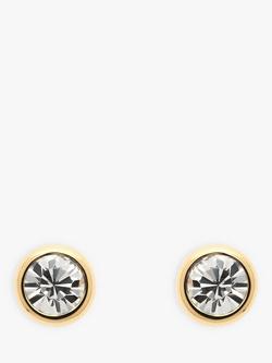 Melissa Odabash Round Crystal Stud Earrings, Gold