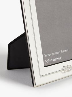 John Lewis Victoria Love Knot Photo Frame, Silver Plated - view 2, Silver