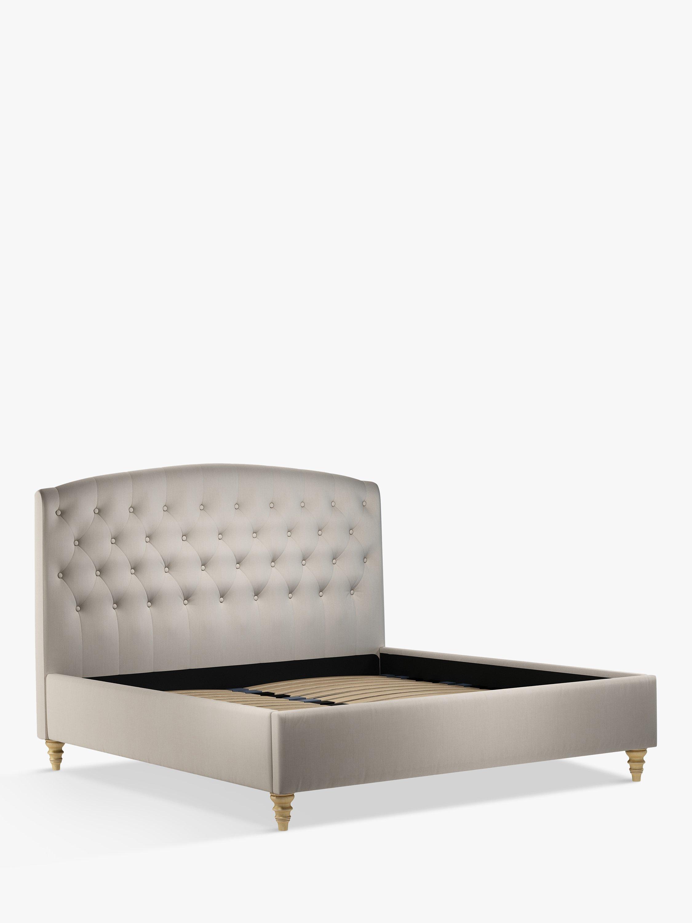 John Lewis Rouen Upholstered Bed Frame, Super King Size, Cotton Effect Beige