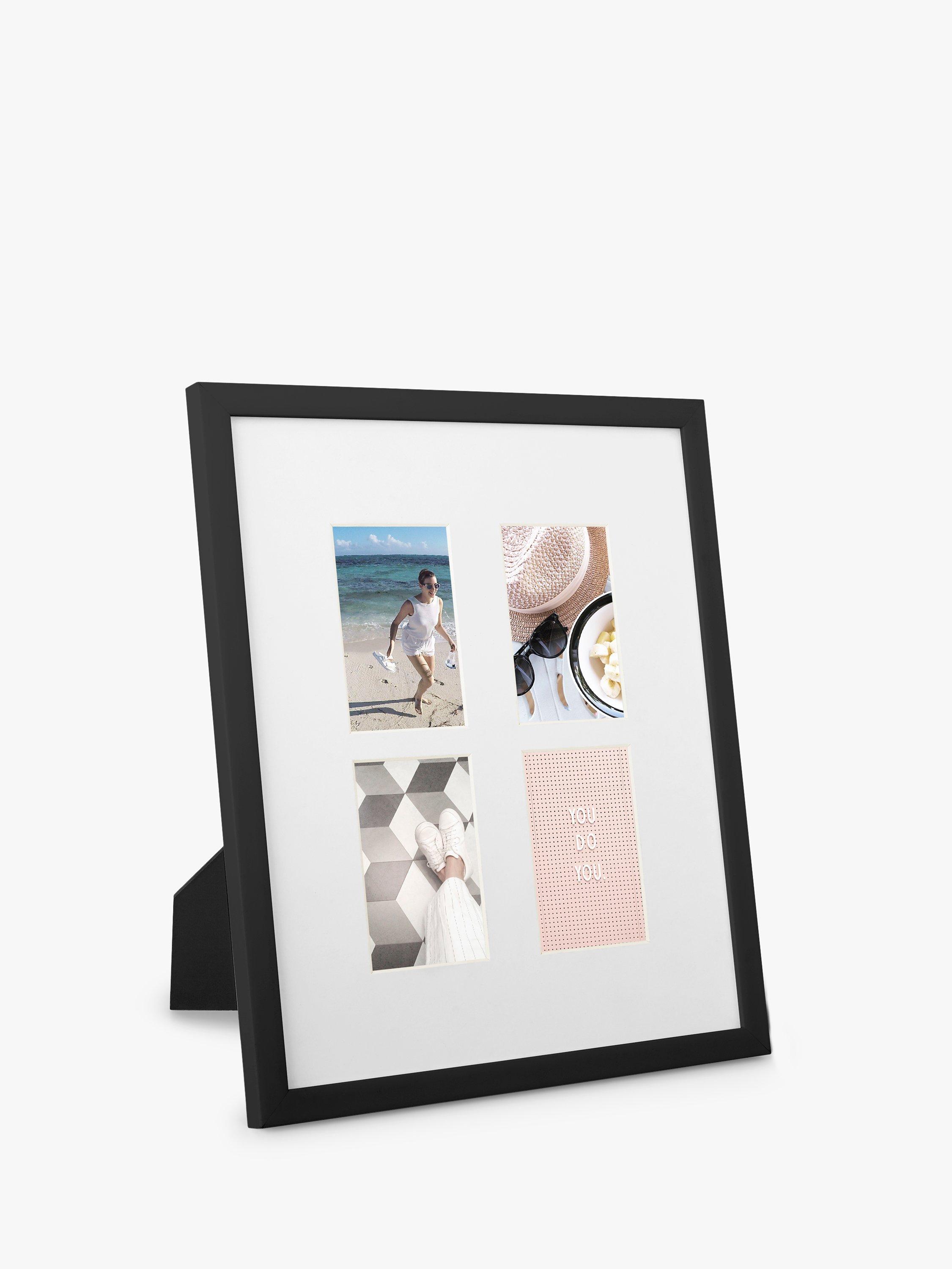 Umbra Instax Double Photo Frame & Mount,  4 Photo, 2 x 3" (5 x 8cm), Black