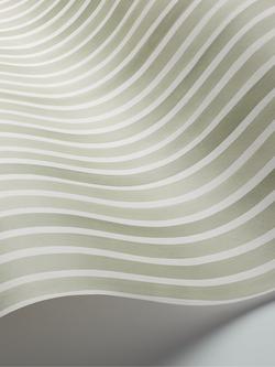 Cole & Son Croquet Stripe Wallpaper - view 2, 110/5030 Olive