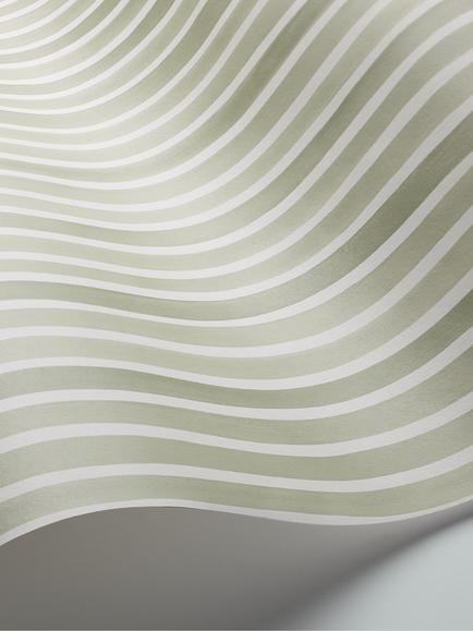 Cole & Son Croquet Stripe Wallpaper - view 2, 110/5030 Olive