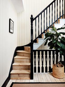 Cole & Son Regatta Stripe Wallpaper - view 2, 110/3015, Stone/Parchment