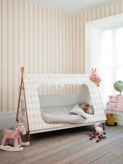 Cole & Son Polo Stripe Wallpaper - view 2, 110/1004, Soft Pink