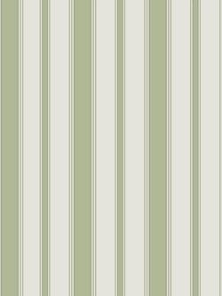 Cole & Son Cambridge Stripe Wallpaper, 110/8038, Leaf Green