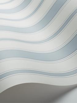 Cole & Son Cambridge Stripe Wallpaper - view 2, 110/8039, Pale Blue