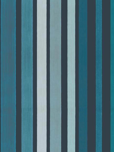 Cole & Son Carousel Stripe Wallpaper, 110/9042, Blue