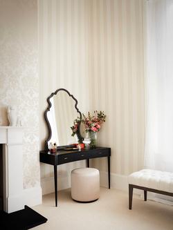 Cole & Son Glastonbury Stripe Wallpaper - view 2, 110/6033 Parchment