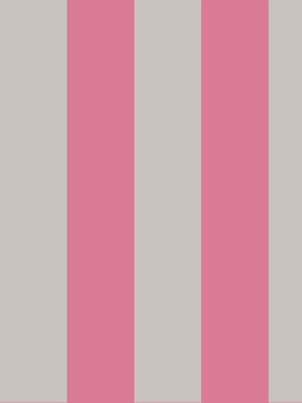 Cole & Son Glastonbury Stripe Wallpaper, 110/6031 Pink & Linen