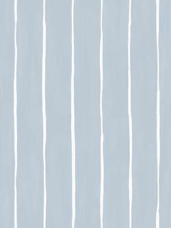 Cole & Son Marquee Stripe Wallpaper, 110/2008, Pale Blue