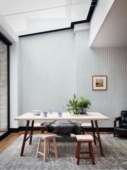 Cole & Son Marquee Stripe Wallpaper - view 2, 110/2008, Pale Blue