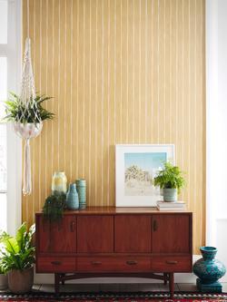 Cole & Son Marquee Stripe Wallpaper - view 2, 110/2010, Mustard Yellow
